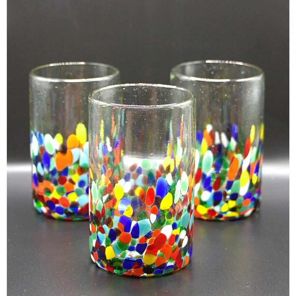3 Granata Confetti Highball Glasses 5
